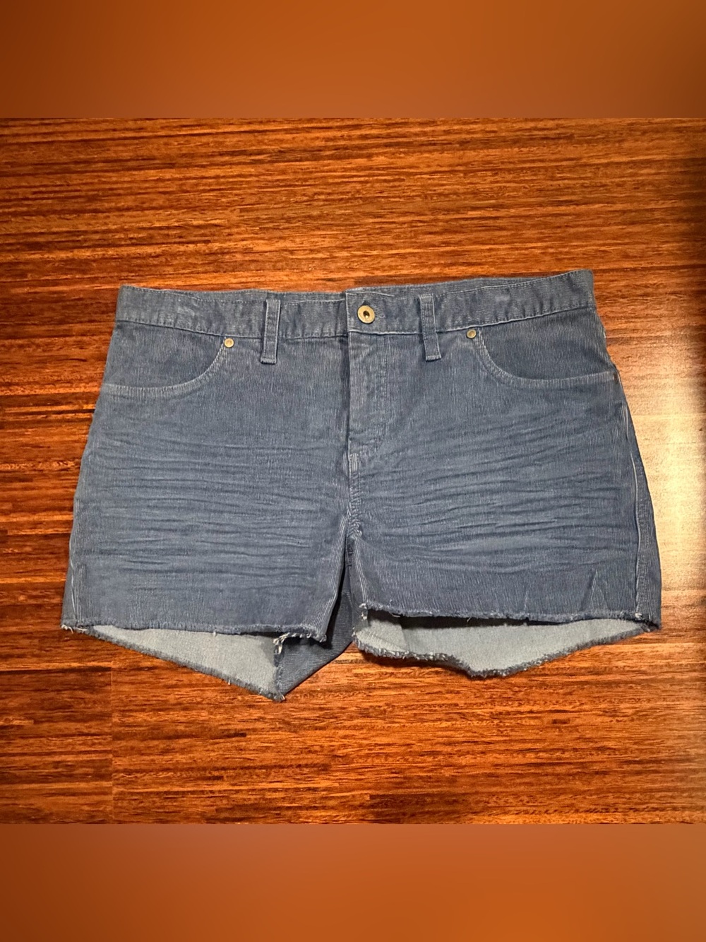 Carve Designs Womens Blue Oahu Shorts Organic Cotton Corduroy 4” Inseam Size 10